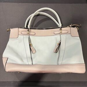 ORYANY leather purse - light teal/tan